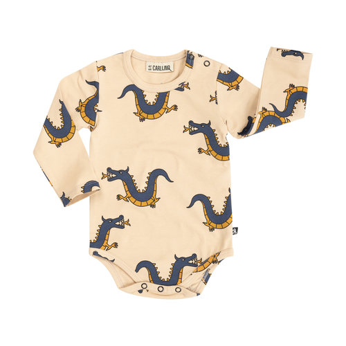 CarlijnQ CarlijnQ | Dragon bodysuit LS | Romper draak CarlijnQ CarlijnQ | Dragon bodysuit LS | Romper draak