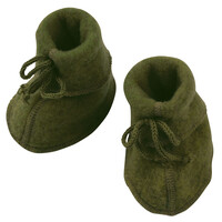 Engel Natur | Baby booties | Slofjes wol | Reed melange groen