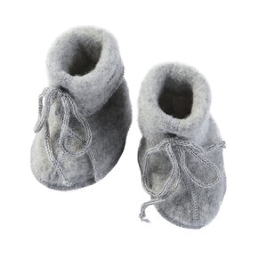 Engel Natur Engel Natur | Baby booties | Slofjes wol | Grey melange