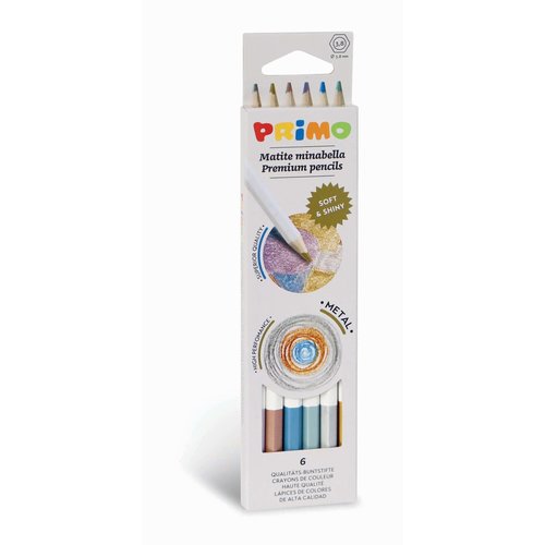 Primo Primo | Minabella metallic potloden 6 stuks Primo Primo | Minabella metallic potloden 6 stuks