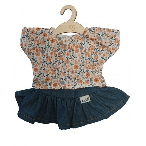 Hollie Hollie | Poppen rok en shirt | Jeans + Happy flowers Hollie Hollie | Poppen rok en shirt | Jeans + Happy flowers