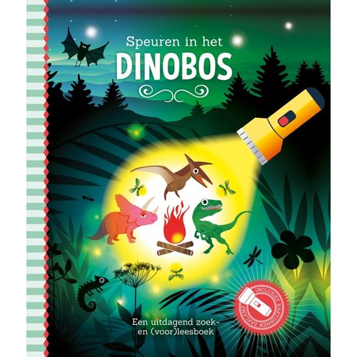 Boeken Zaklampboek - Speuren in het dinobos Boeken Zaklampboek - Speuren in het dinobos