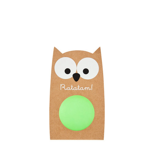 Ratatam Ratatam | Glow in the dark Owl stuiterbal | 5,7 cm Ratatam Ratatam | Glow in the dark Owl stuiterbal | 5,7 cm