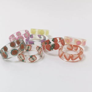 Ratatam Ratatam | Transparante kinder ring met fruit print