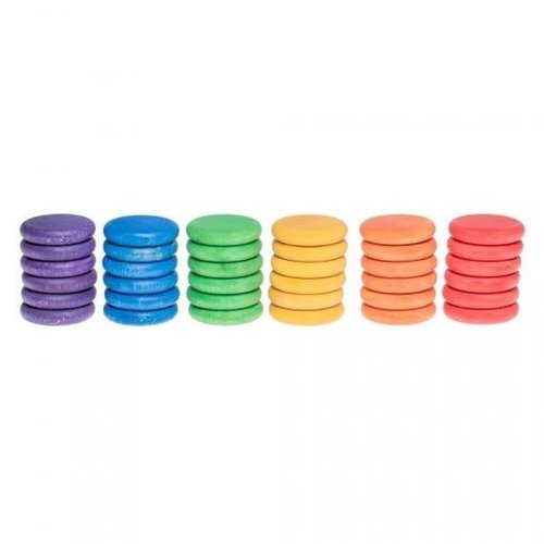 Grapat Grapat | Coins | Set van 36 houten munten Grapat Grapat | Coins | Set van 36 houten munten