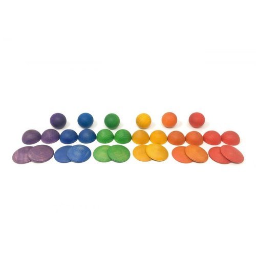 Grapat Grapat | Round 30-delige set houten ronde vormen Grapat Grapat | Round 30-delige set houten ronde vormen