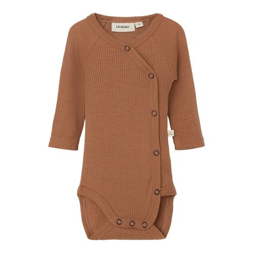 Lil' Atelier Lil' Atelier | Fable slim body wool | Romper Cinnamon Swirl Lil' Atelier Lil' Atelier | Fable slim body wool | Romper Cinnamon Swirl