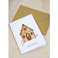 Juulz illustrations | Kerstkaart A6 enkel met kraft enveloppe