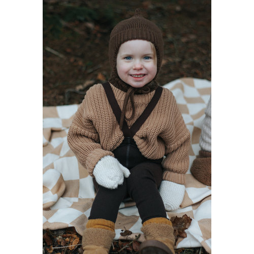 Silly Silas Silly Silas | Wooly footless | Maillot wol Espresso Brown