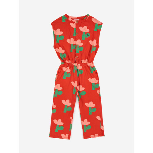 Bobo Choses Bobo Choses | Sea Flower all over overall | Red Bobo Choses Bobo Choses | Sea Flower all over overall | Red