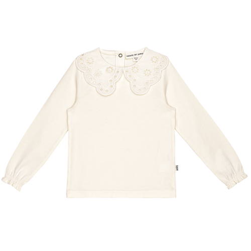 House of Jamie House of Jamie | Crochet Collar Tee | Cream House of Jamie House of Jamie | Crochet Collar Tee | Cream