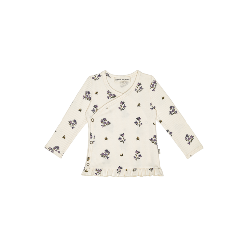 House of Jamie House of Jamie | Rib Wrap Tee | Cream Little Flower House of Jamie House of Jamie | Rib Wrap Tee | Cream Little Flower