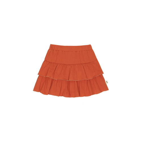 House of Jamie House of Jamie | Ruffled Skirt | Red Coral House of Jamie House of Jamie | Ruffled Skirt | Red Coral
