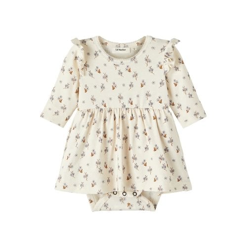 Lil' Atelier Lil' Atelier | Gaya body dress LS | Blauw bloemetje Turtledove Lil' Atelier Lil' Atelier | Gaya body dress LS | Blauw bloemetje Turtledove
