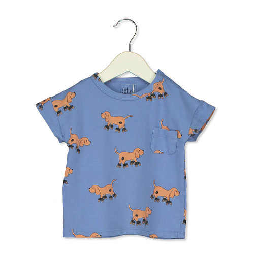 Lotie Kids Lotie Kids | T-shirt Dogs ao print | Blue Lotie Kids Lotie Kids | T-shirt Dogs ao print | Blue