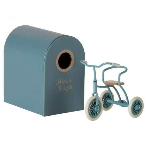 Maileg Maileg | Abri a tricycle | Muis driewieler petrol blue