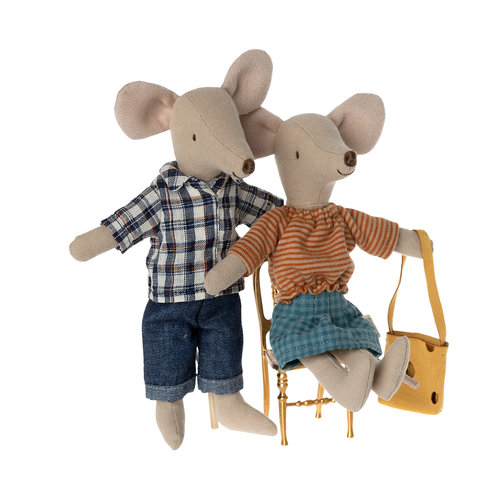 Maileg Maileg | Dad mouse | Papa muis met geblokte blouse