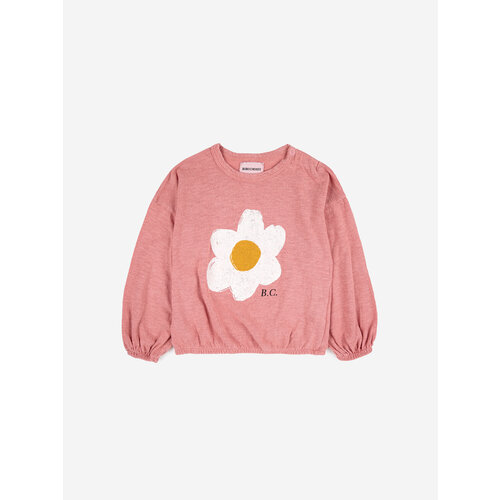Bobo Choses Bobo Choses | Baby Big Flower girl T-shirt | Salmon Pink