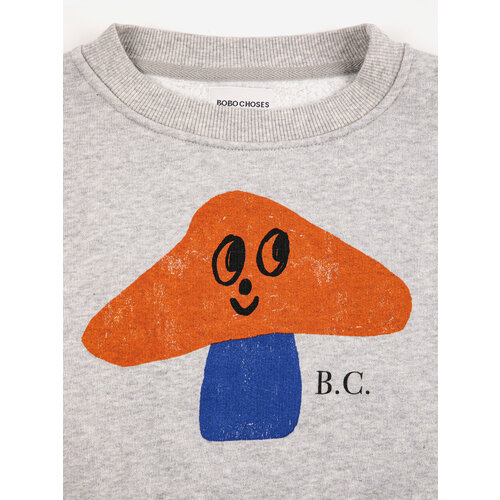 Bobo Choses Bobo Choses | Mr. Mushroom sweatshirt | Heather Grey