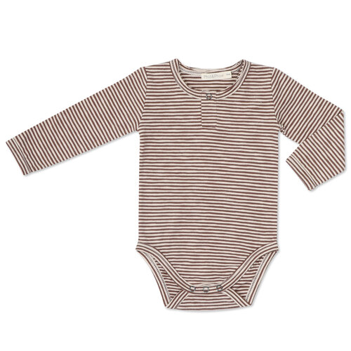 Phil & Phae Phil & Phae | Henley body stripes LS | Burnt Umber Phil & Phae Phil & Phae | Henley body stripes LS | Burnt Umber