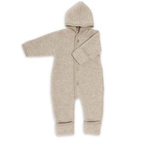 Engel Natur Engel Natur | Hooded Overall | Onesie van wol | Sand melange