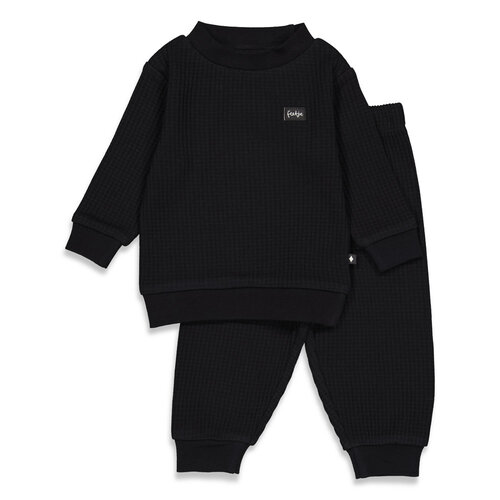 Feetje Feetje | Wafel pyjama kids | Fancy Black