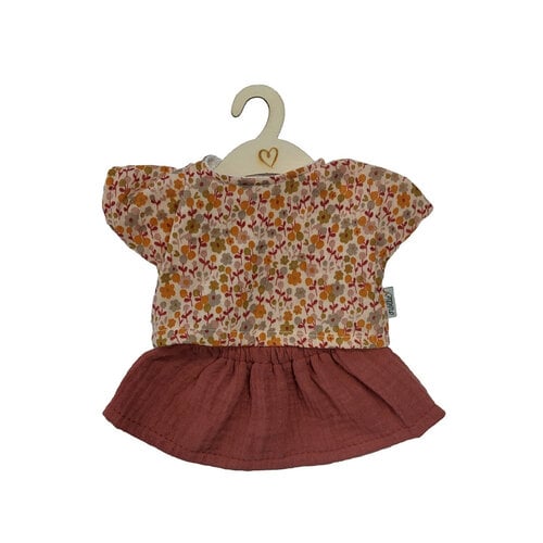 Hollie Hollie | Poppenrok en -shirt Blush Happy Flower