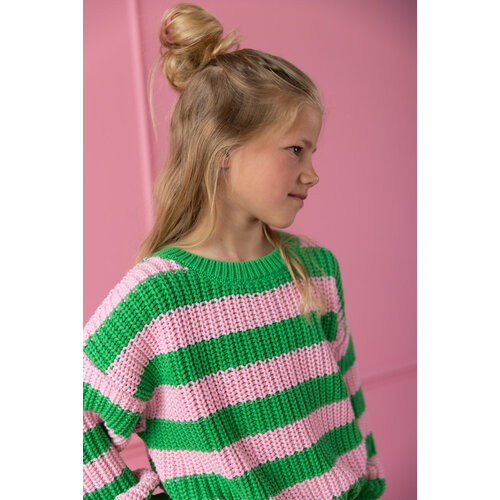 Yuki Kidswear Yuki | Chunky knitted sweater | Spring stripes