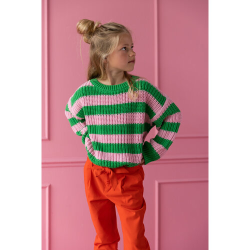 Yuki Kidswear Yuki | Chunky knitted sweater | Spring stripes