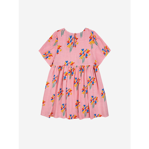 Bobo Choses Bobo Choses | Fireworks flounce sleeves woven dress | Pink