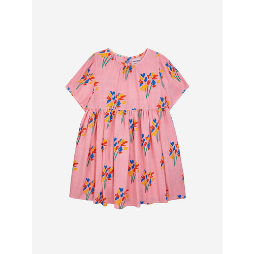 Bobo Choses Bobo Choses | Fireworks flounce sleeves woven dress | Pink