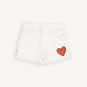 CarlijnQ CarlijnQ | White denim shorts with heart