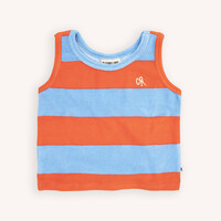 CarlijnQ | Tanktop loose fit | Stripes red/blue