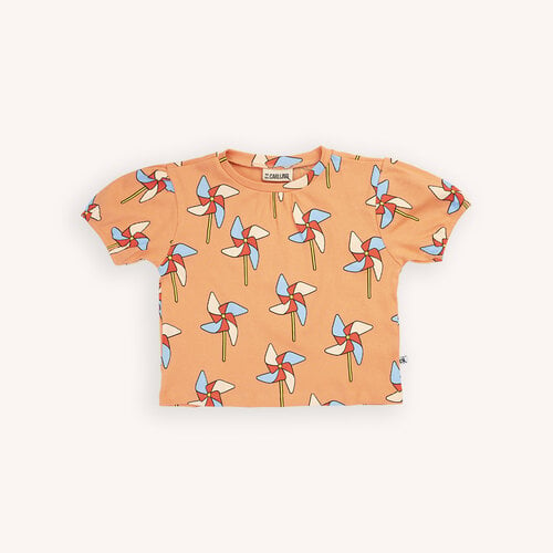 CarlijnQ CarlijnQ | Pin wheel puffed short sleeve t-shirt