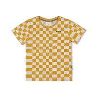 Sturdy | T-shirt AOP | Checkmate Geel