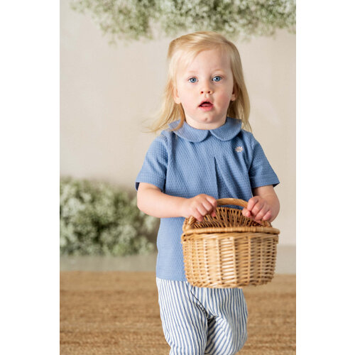 House of Jamie House of Jamie | Baby Collar Tunic Stone Blue