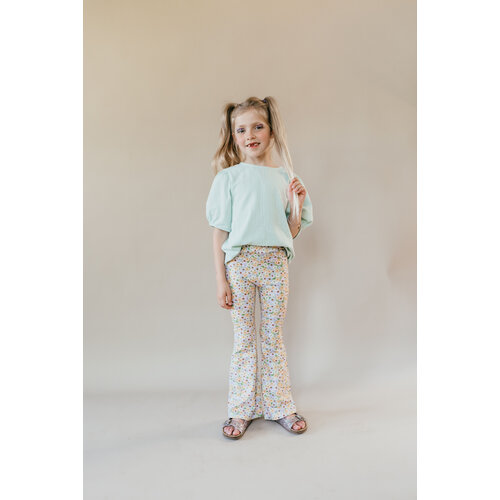 Petit Blush Petit Blush | Bowie Flared Pants | Flowers