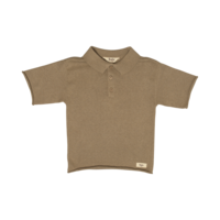 Baje Studio | Mackay knitted cashmere polo | Taupe