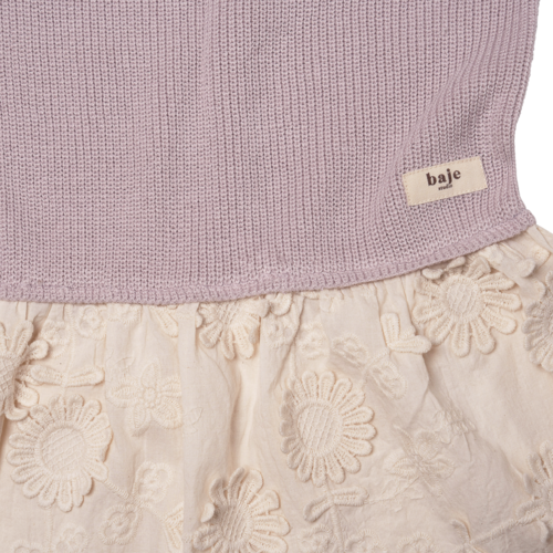 Baje Studio Baje Studio | Mesi knit dress embroidery skirt | Lilac