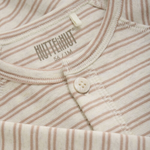 Huttelihut Huttelihut | Playsuit Striped Rib | Mahogany Rose