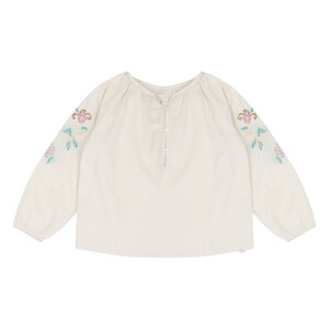 Jenest Jenest | Lilly blouse | Natural with embroidery