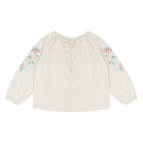 Jenest Jenest | Lilly blouse | Natural with embroidery