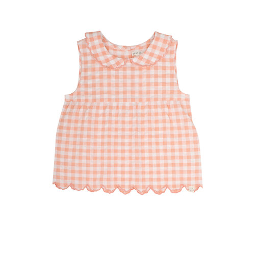 Jenest Jenest | Tess top | Peach Orange Check