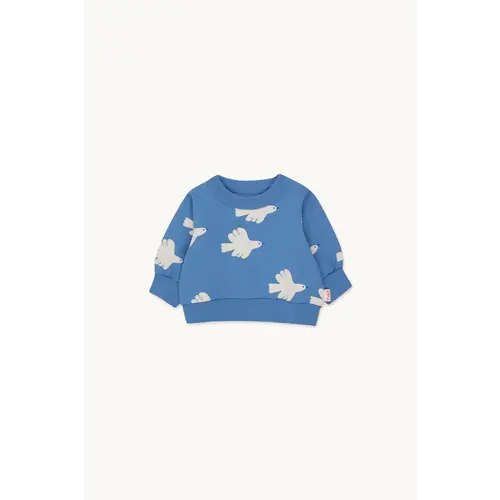 Tiny Cottons Tiny Cottons | Doves baby sweatshirt | Azure
