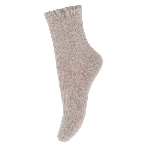 MP Denmark MP Denmark | 7080 Cotton rib socks | 489 Light Brown Melange