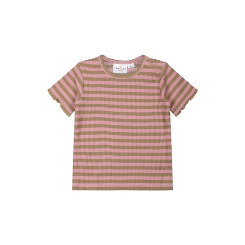 The New The New Siblings | Fro rib lock tee | Pink Nectar Stripes