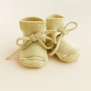 Hvid Hvid | Booties | Wollen slofjes Light Yellow