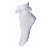 MP Denmark | 527 cotton socks with lace | White