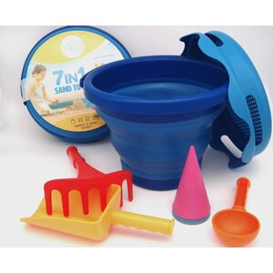 CompacToys CompacToys | 7-in-1 sand toys | Strandset blauw
