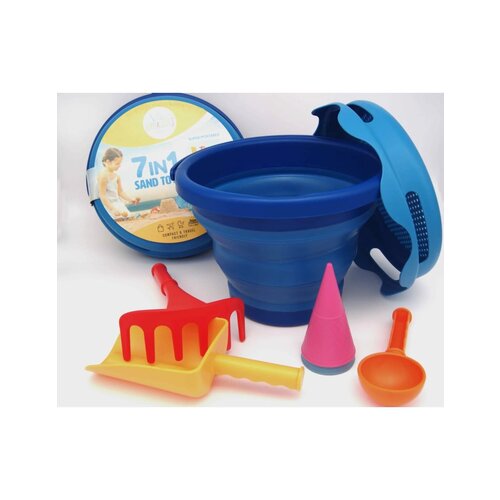 CompacToys CompacToys | 7-in-1 sand toys | Strandset blauw